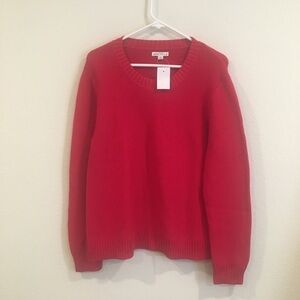 J.Crew Mercantile size large red wool blend crew neck sweater